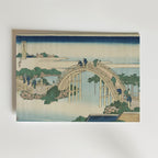 Katsushika Hokusai Drum Bridge at Kameido Tenjin Shrine 1834 Poster – utan passepartout