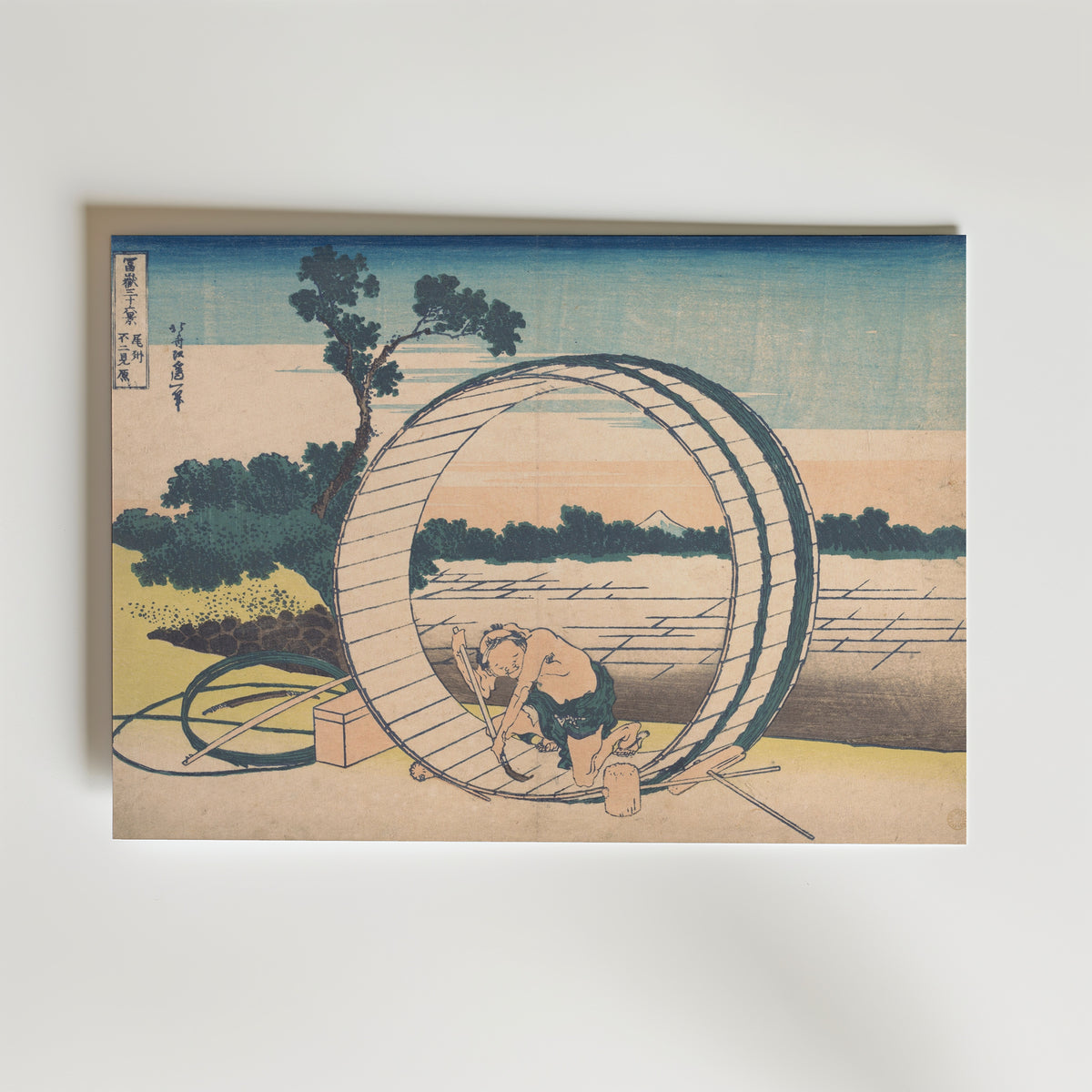 Katsushika Hokusai Fujimigahara in Owari Province 1831 Poster – utan passepartout
