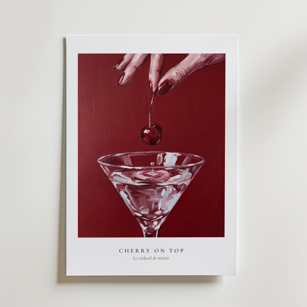 Velvet Cherry Drop Poster – utan passepartout