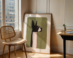 Minimal Boston Terrier Poster – i rum 1