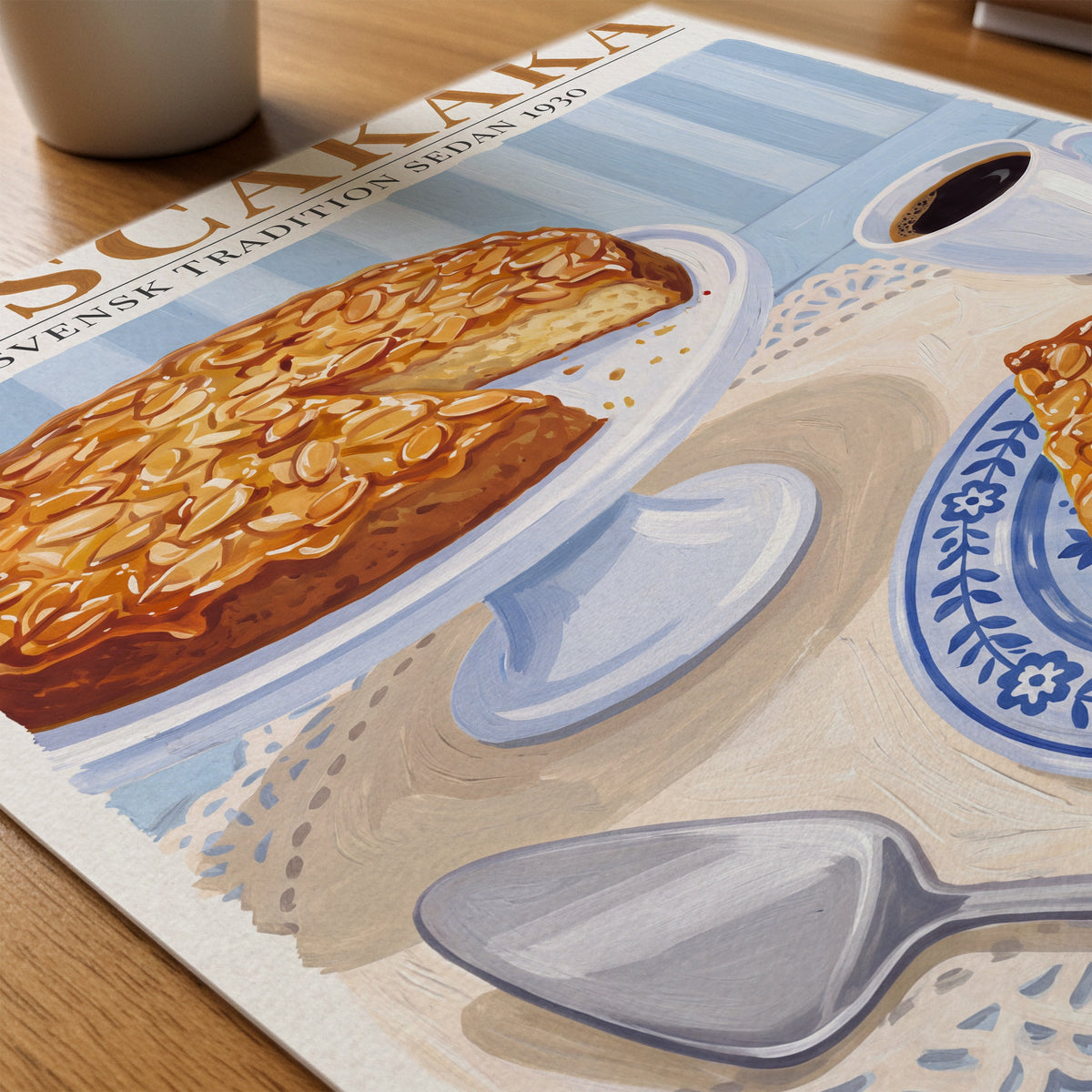Toscakaka Poster – närbild på papper