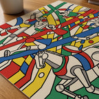 Fernand Leger The Acrobats Poster – närbild på papper