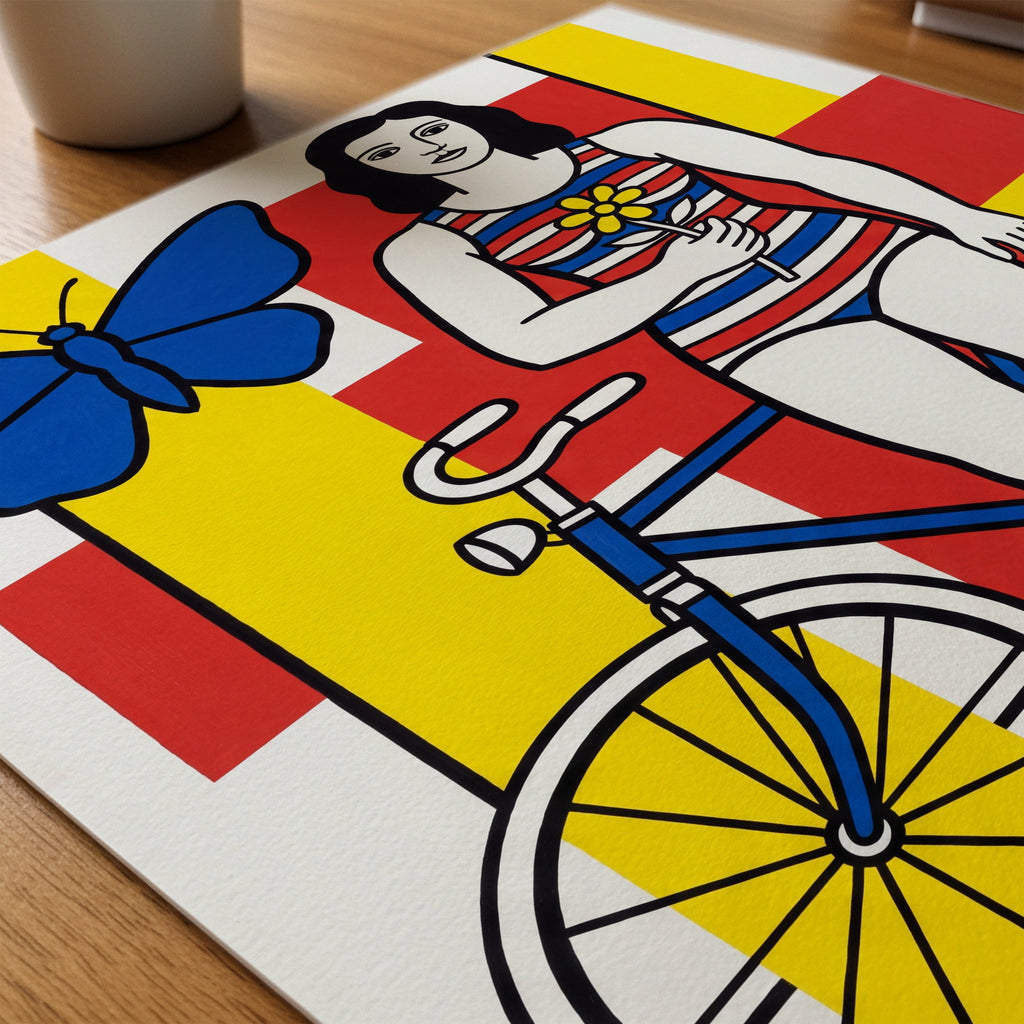 Fernand Leger The Big Julie 1945 Poster – närbild på papper
