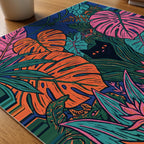 Hidden Cat Jungle Poster – närbild på papper