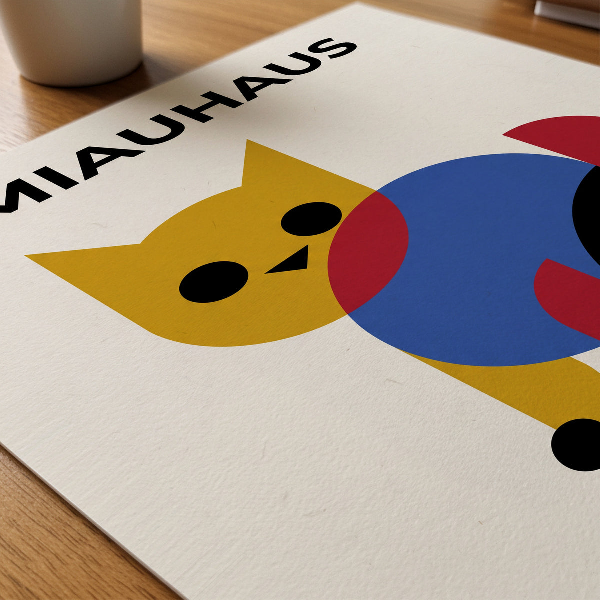 Miauhaus Poster – närbild på papper
