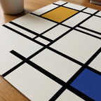 Piet Mondrian Quiet Composition Poster – närbild på papper