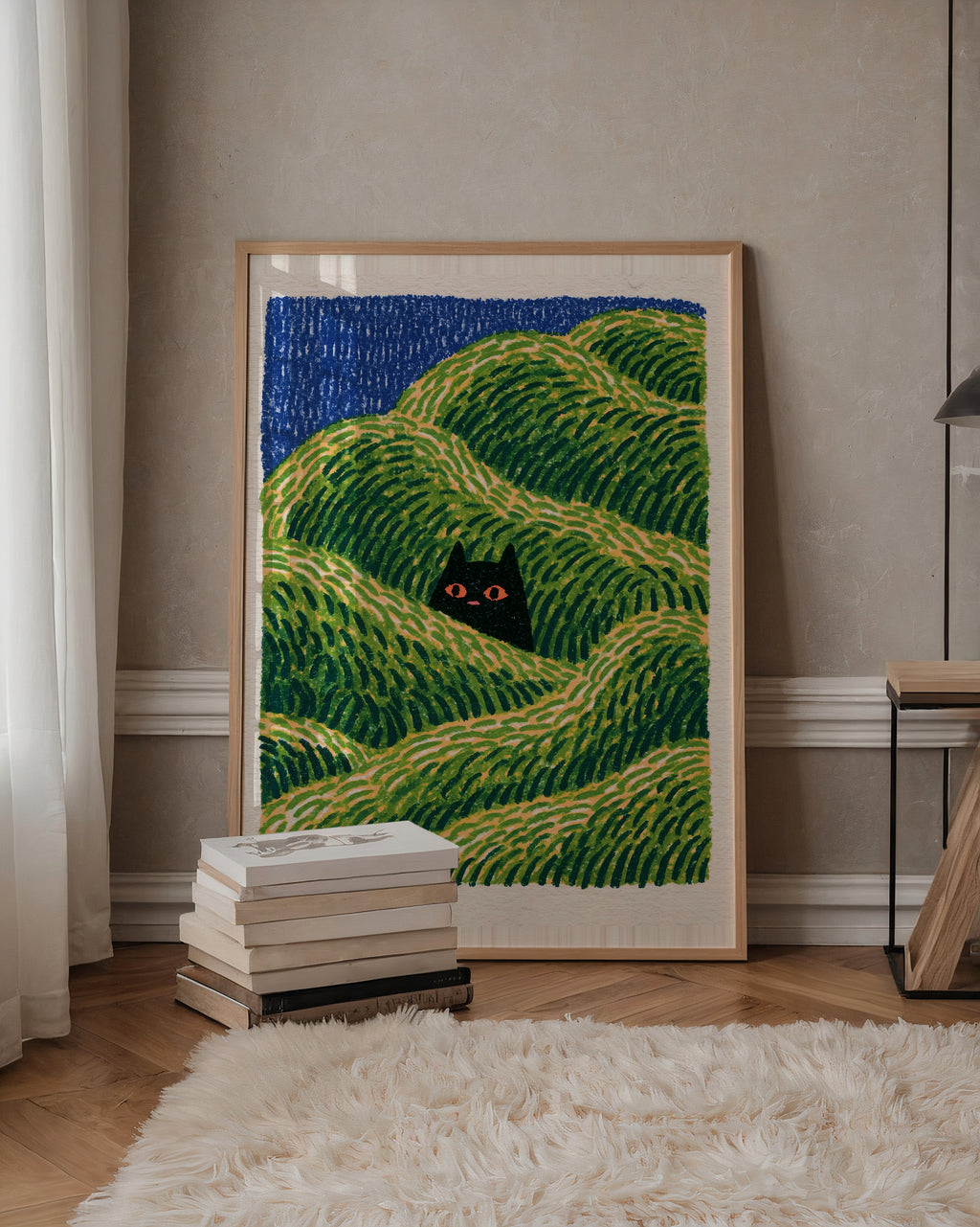 Hidden Cat Meadow Poster – i rum 2