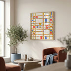 Piet Mondrian City Boogie Poster – inramad 4