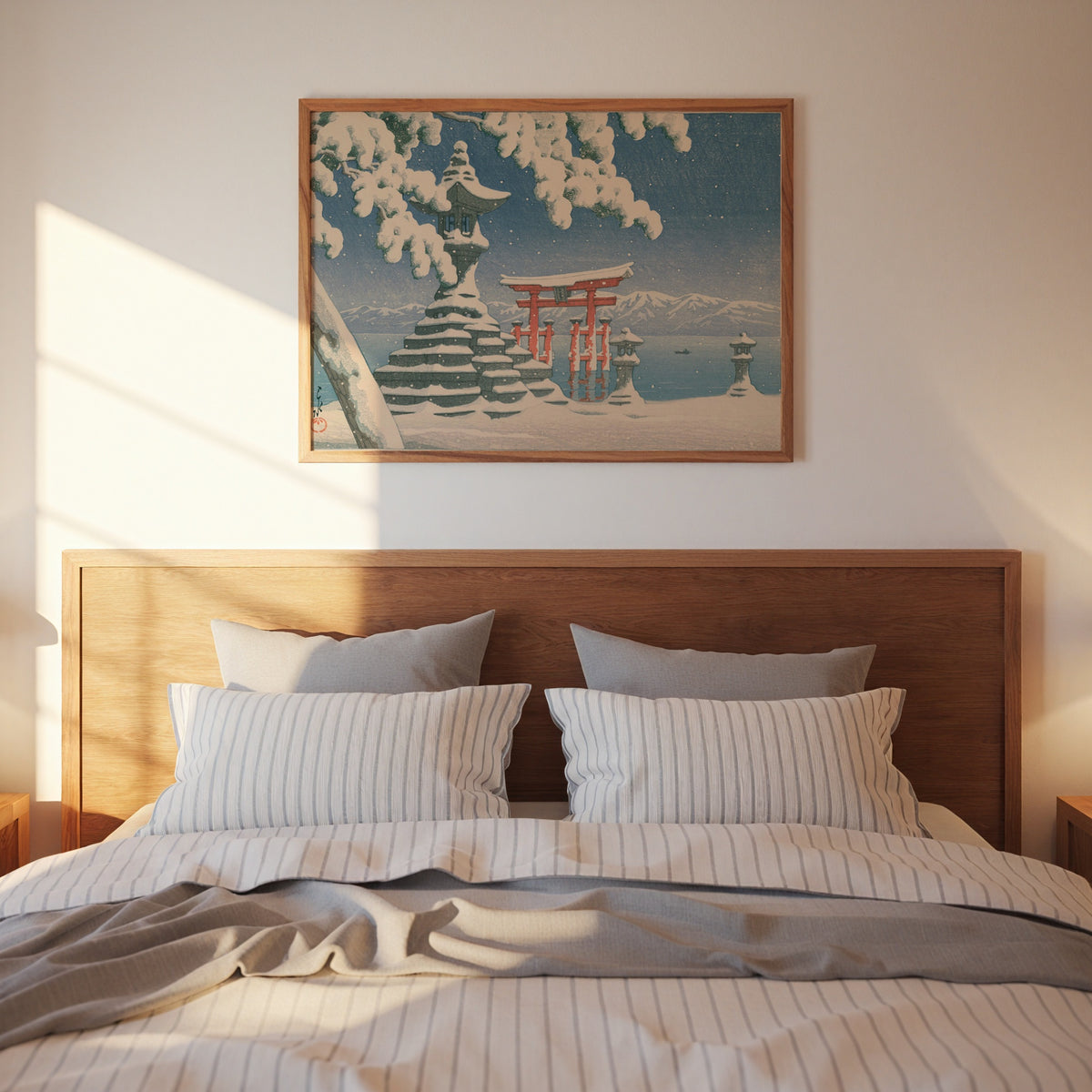 Hasui Kawase Snow at Itsukushima 1932 Poster – i rum 4