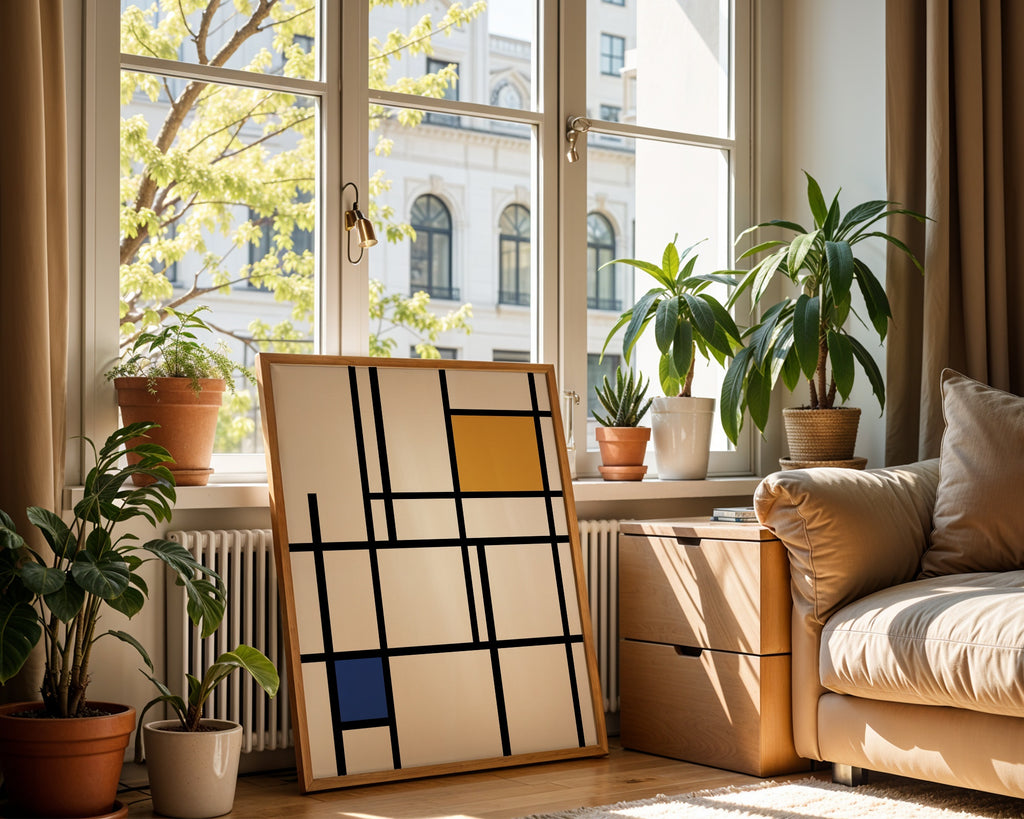 Piet Mondrian Quiet Composition Poster – i rum 3