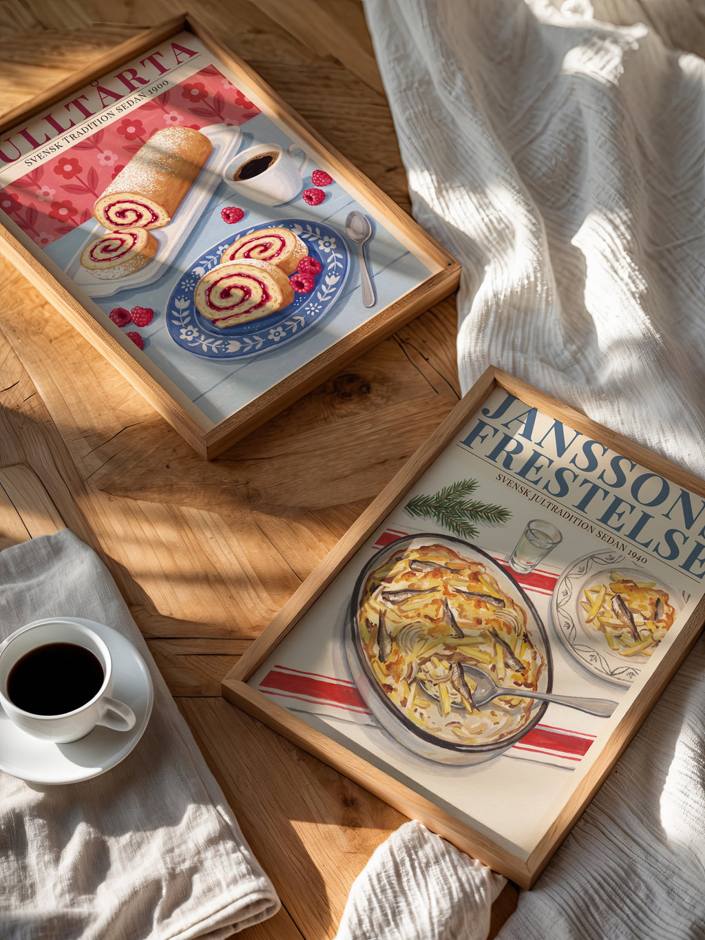 Janssons frestelse Poster – två posters i rum 1
