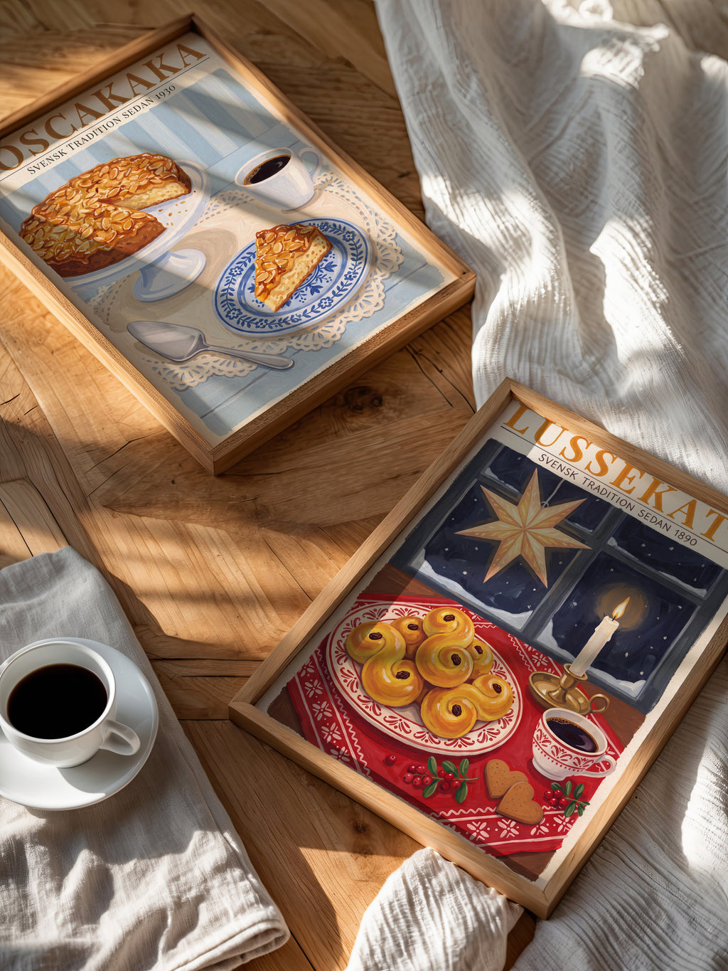 Lussekatt Poster – två posters i rum 1
