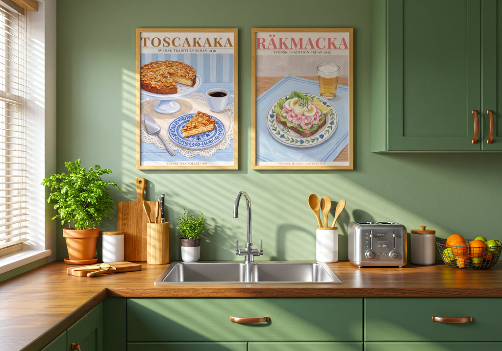 Räkmacka Poster – två posters i rum 1