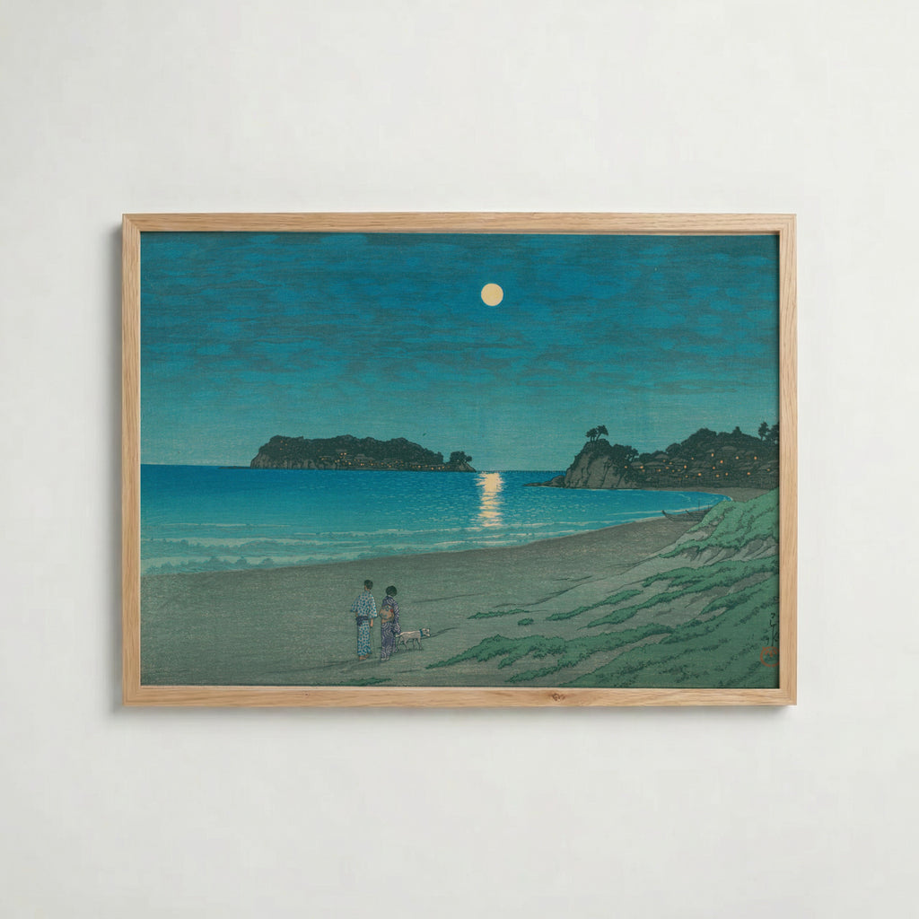 Hasui Kawase Shichirigahama in Sagami Province 1930 Poster – ekram