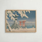 Hasui Kawase Snow at Itsukushima 1932 Poster – ekram