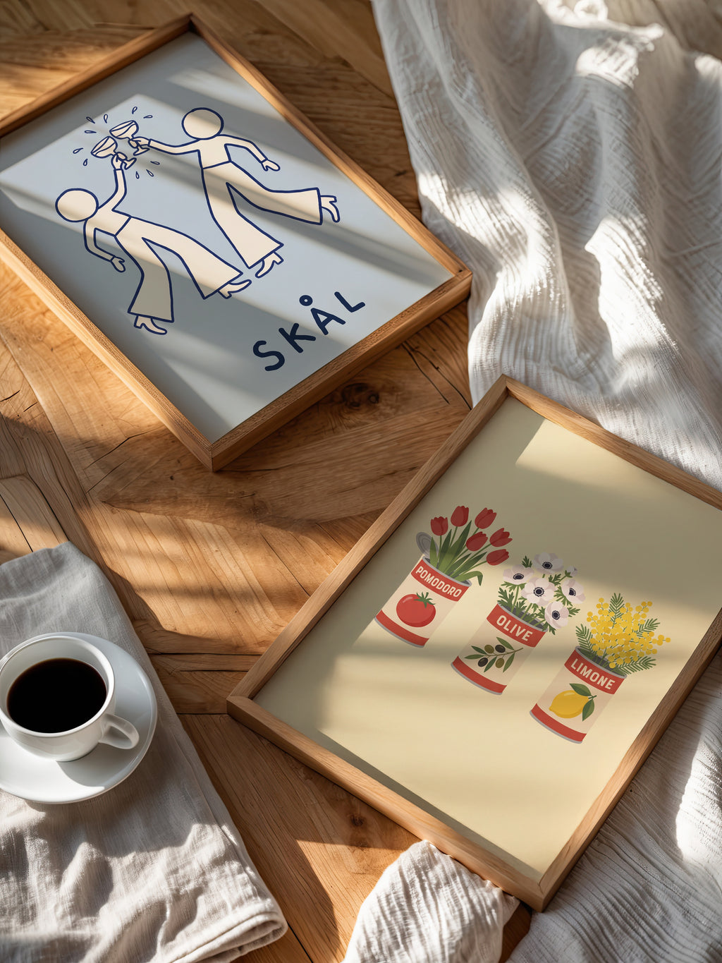 Pantry Bloom Trio Poster – två posters i rum 1