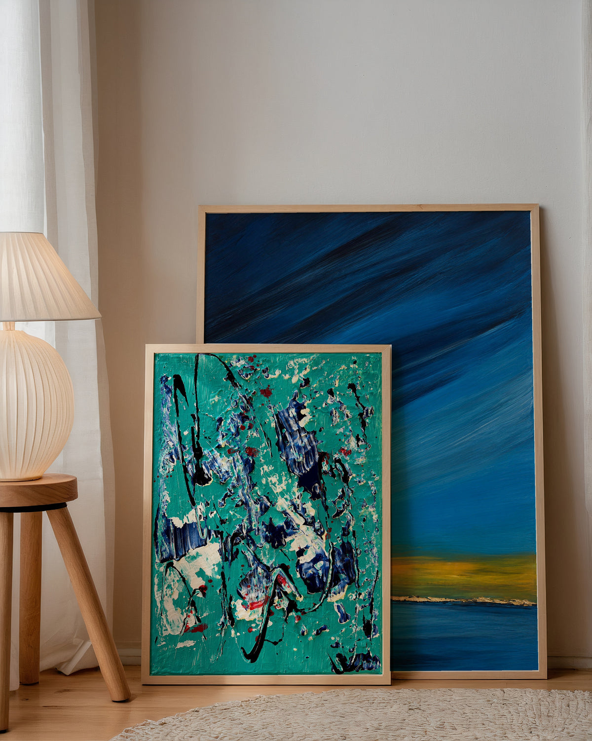 Sonia Tondkar Turkos Rytm Poster – två posters i rum 2