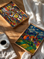 Wassily Kandinsky Village in Murnau Poster – två posters i rum 1