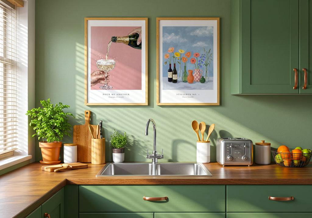 Bottled Garden Sky Poster – två posters i rum 2