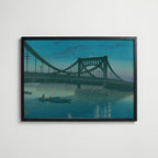 Hasui Kawase Kiyosu Bridge 1931 Poster – svart ram