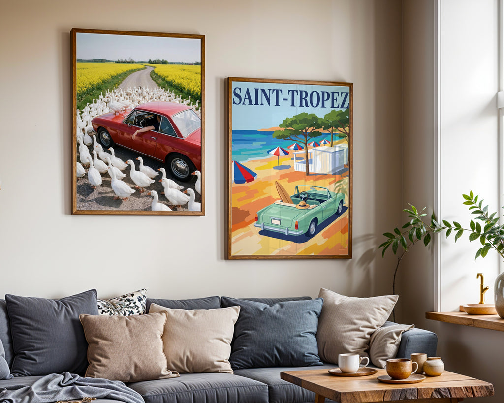 Rapeseed Rush Hour Poster – två posters i rum 2