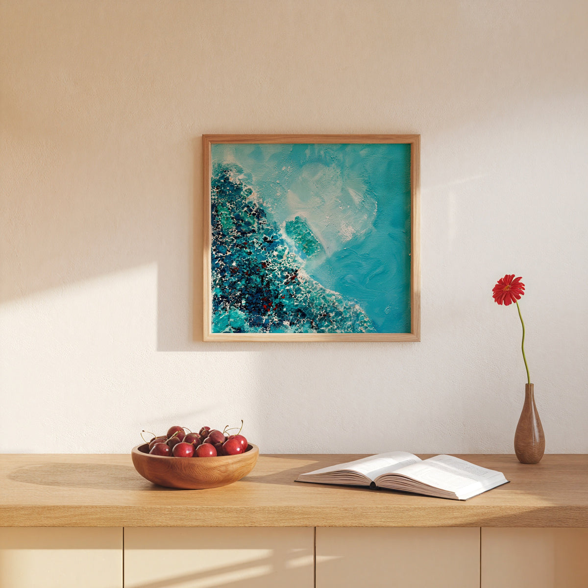 Sonia Tondkar Turkos Strand Poster – i rum 5