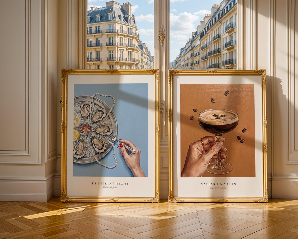 Espresso Martini Coupe Poster – två posters i rum 3