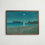 Hasui Kawase Shichirigahama in Sagami Province 1930 Poster – valnötsram