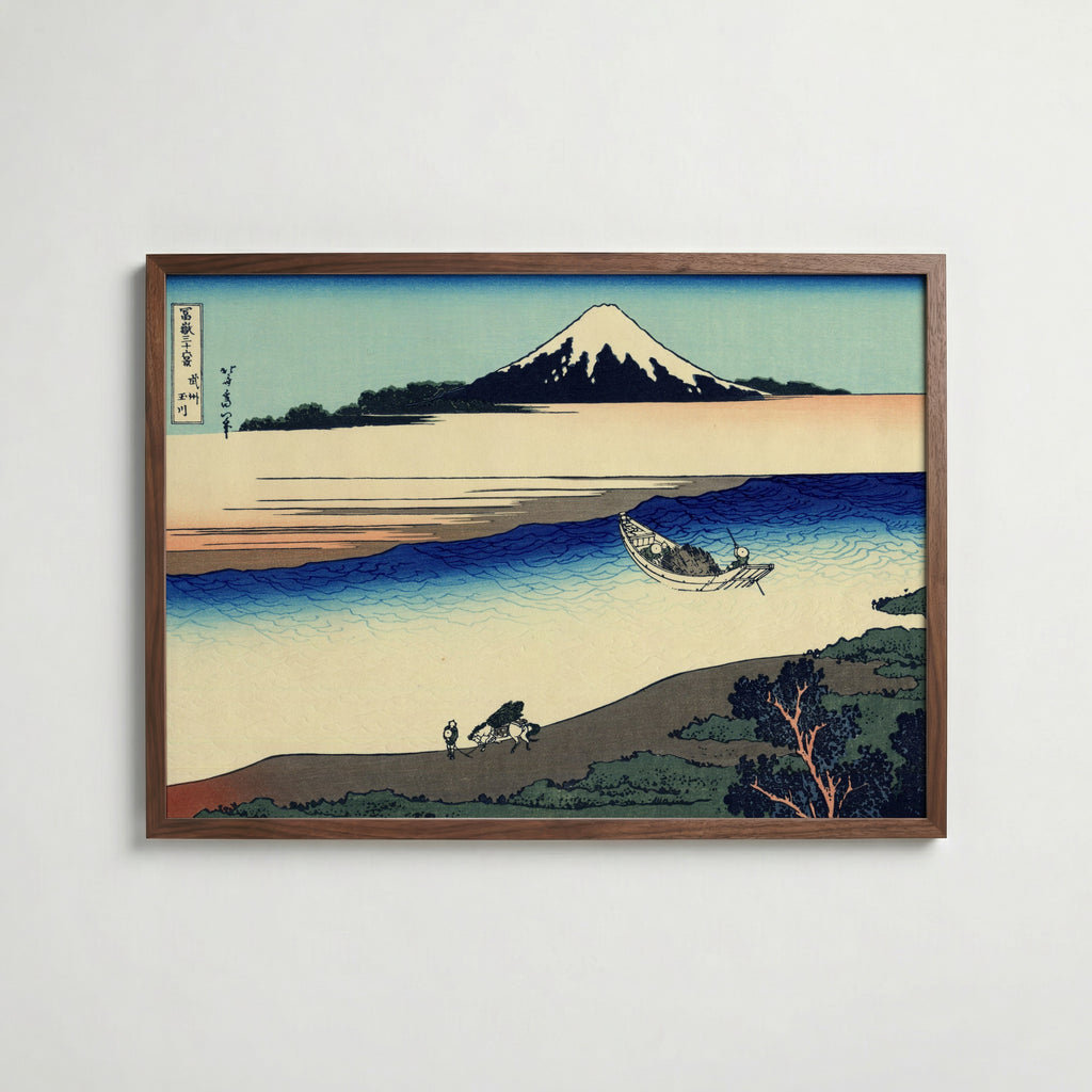 Katsushika Hokusai Tama River in Musashi Province 1831 Poster – valnötsram