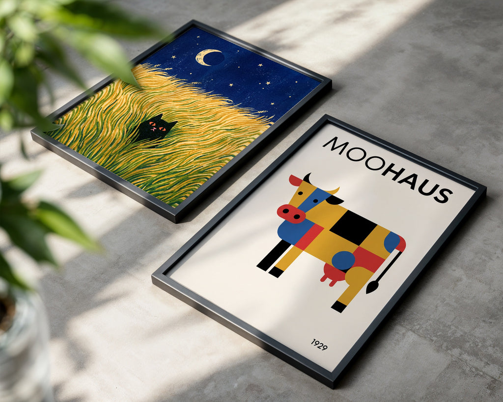 Moohaus Poster – två posters i rum 3