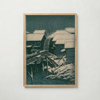 Hasui Kawase Snow at Sekiguchi 1932 Poster – ekram