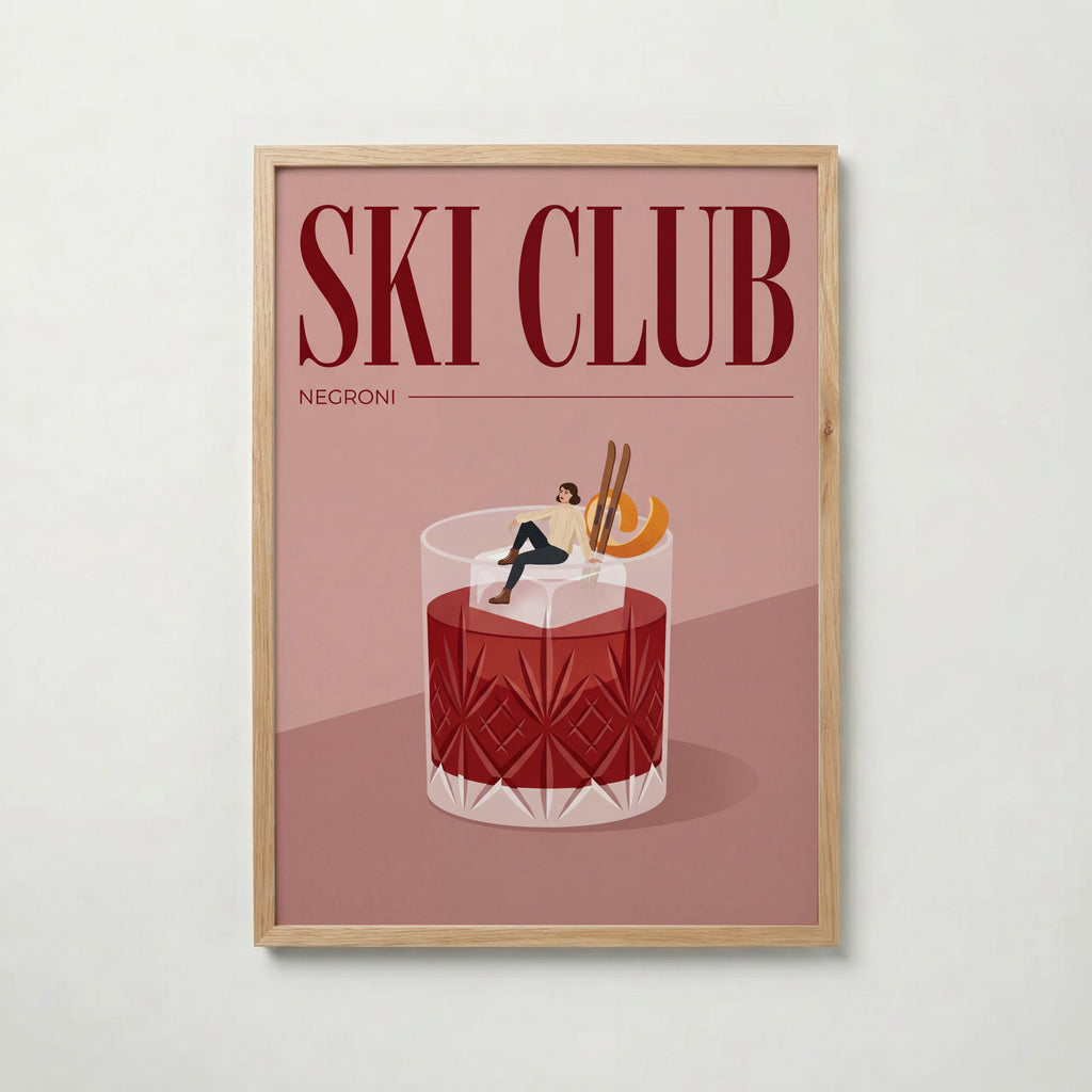 Ski Club Negroni Poster – ekram