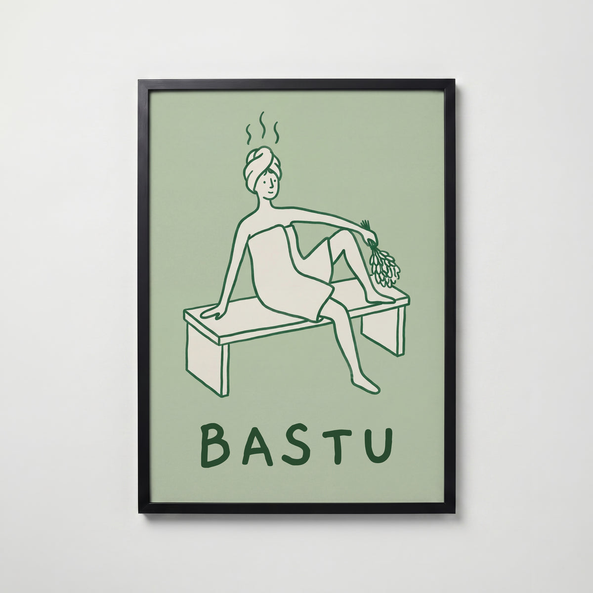 Bastu Poster – svart ram