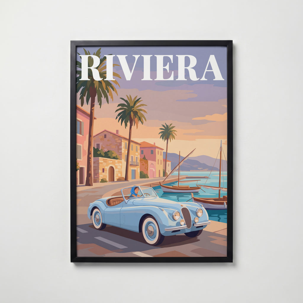 Silk Scarf Drive Poster – svart ram