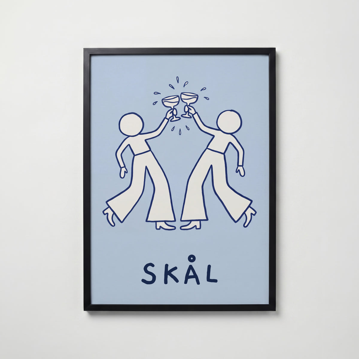 Skål Poster – svart ram