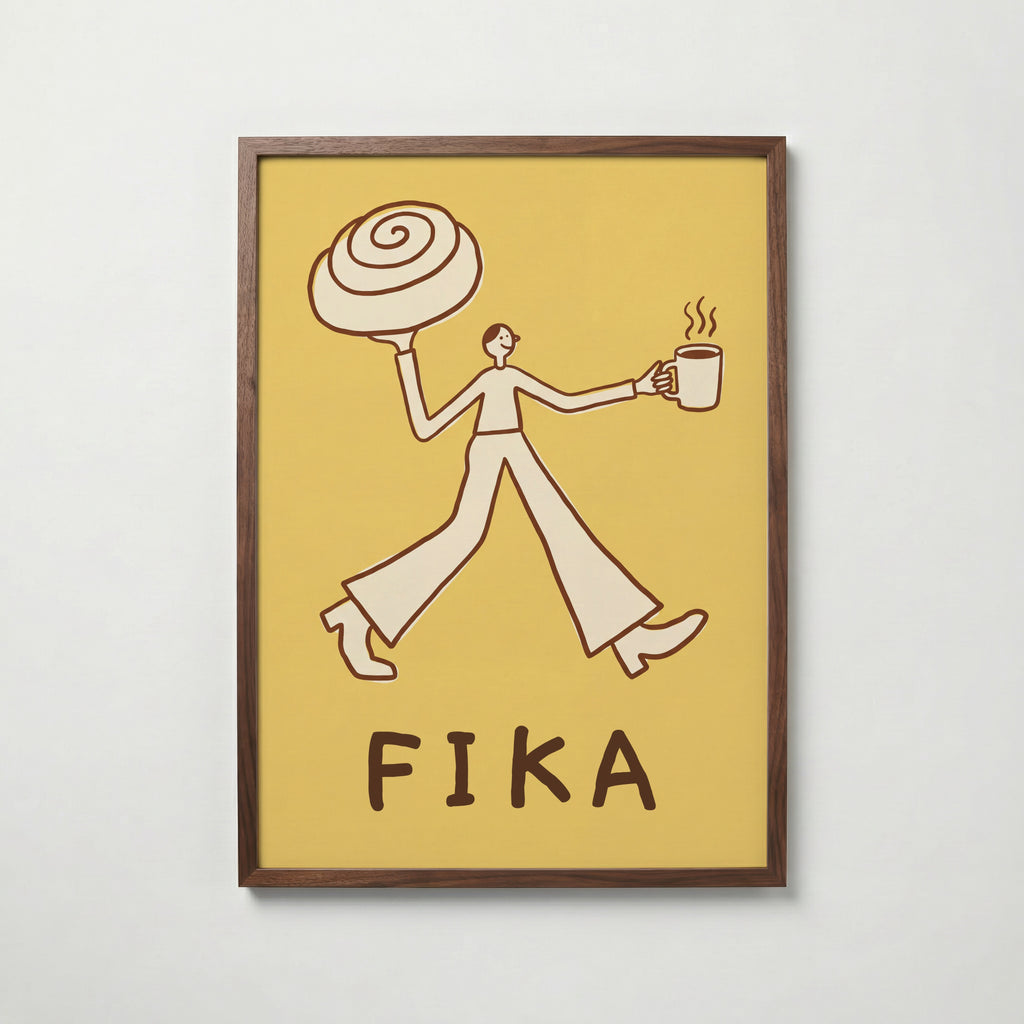 Fika Poster – valnötsram