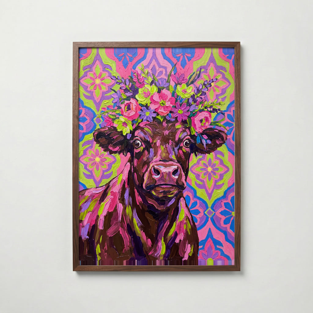 Flower Bull Poster – valnötsram