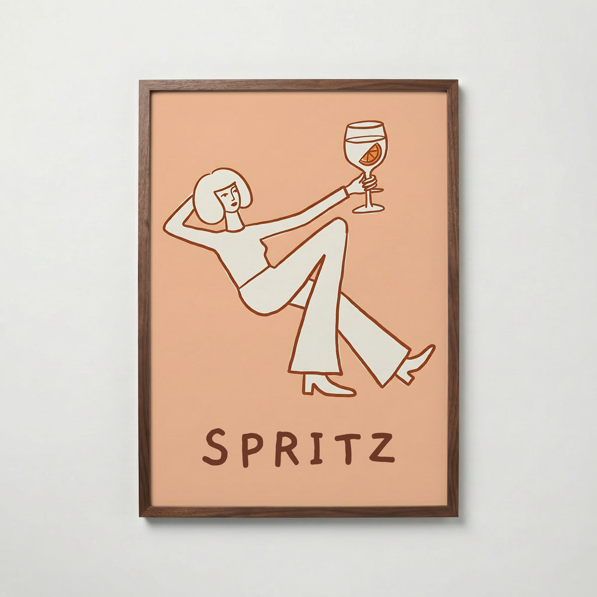 Peach Spritz Lounge Poster – valnötsram