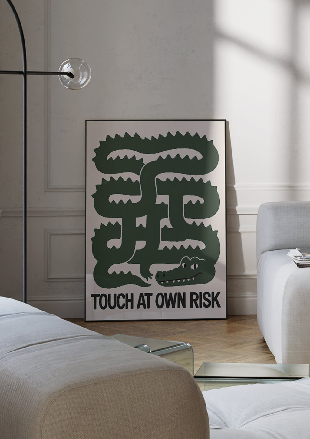 Touch at Own Risk poster visad rakt fram – Bozetto affisch i hög tryckkvalitet i hög tryckkvalitet