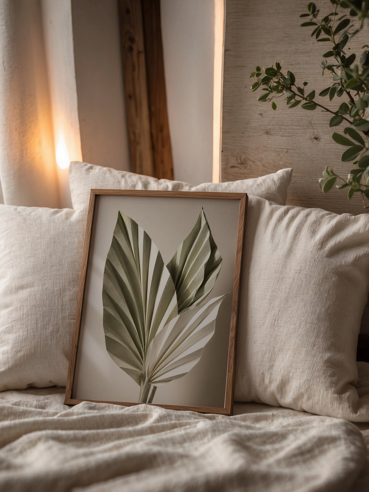 Folded Palm Study poster i stilrent hem med modern inredning – köp enkelt hos Bozetto