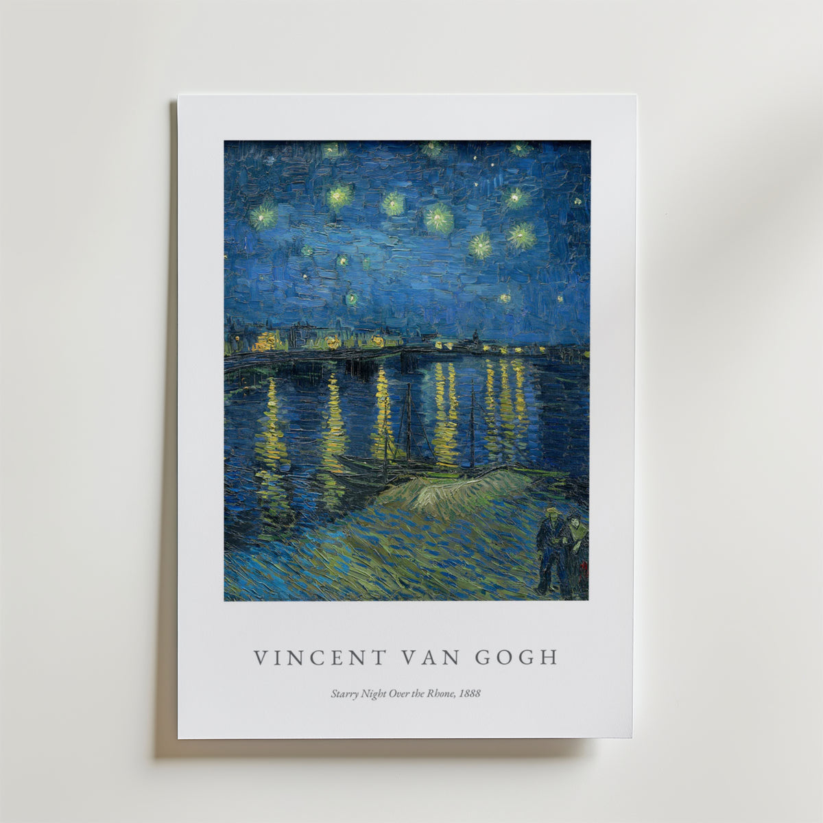 Van Gogh Starry Night Over Rhone affisch på neutral bakgrund – poster från Bozetto