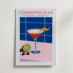 Cosmopolitan Cocktail – stilfullt konsttryck från Bozetto, tryckt på matt finpapper