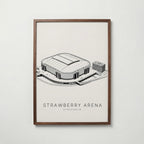 Strawberry Arena i valnötsram med mörkt trä – köp enkelt hos Bozetto i hög kvalitet