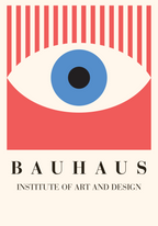 Bauhaus Eye Design – köp enkelt hos Bozetto konsttryck i hög kvalitet i hög kvalitet