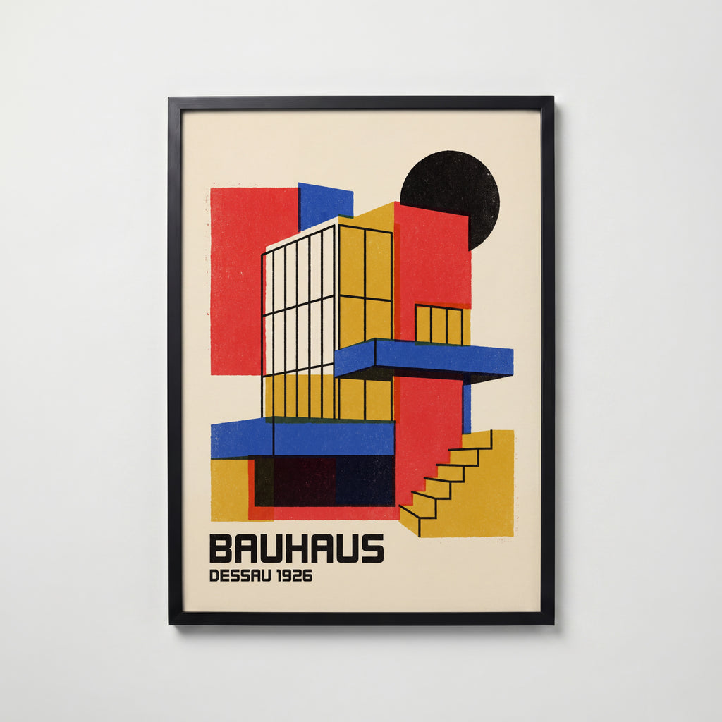 Bauhaus Dessau Poster – svart ram