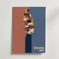 Bauhaus Hat Lady Poster – canvas utan passepartout