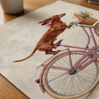 Dachshund on Tour Poster – närbild på papper