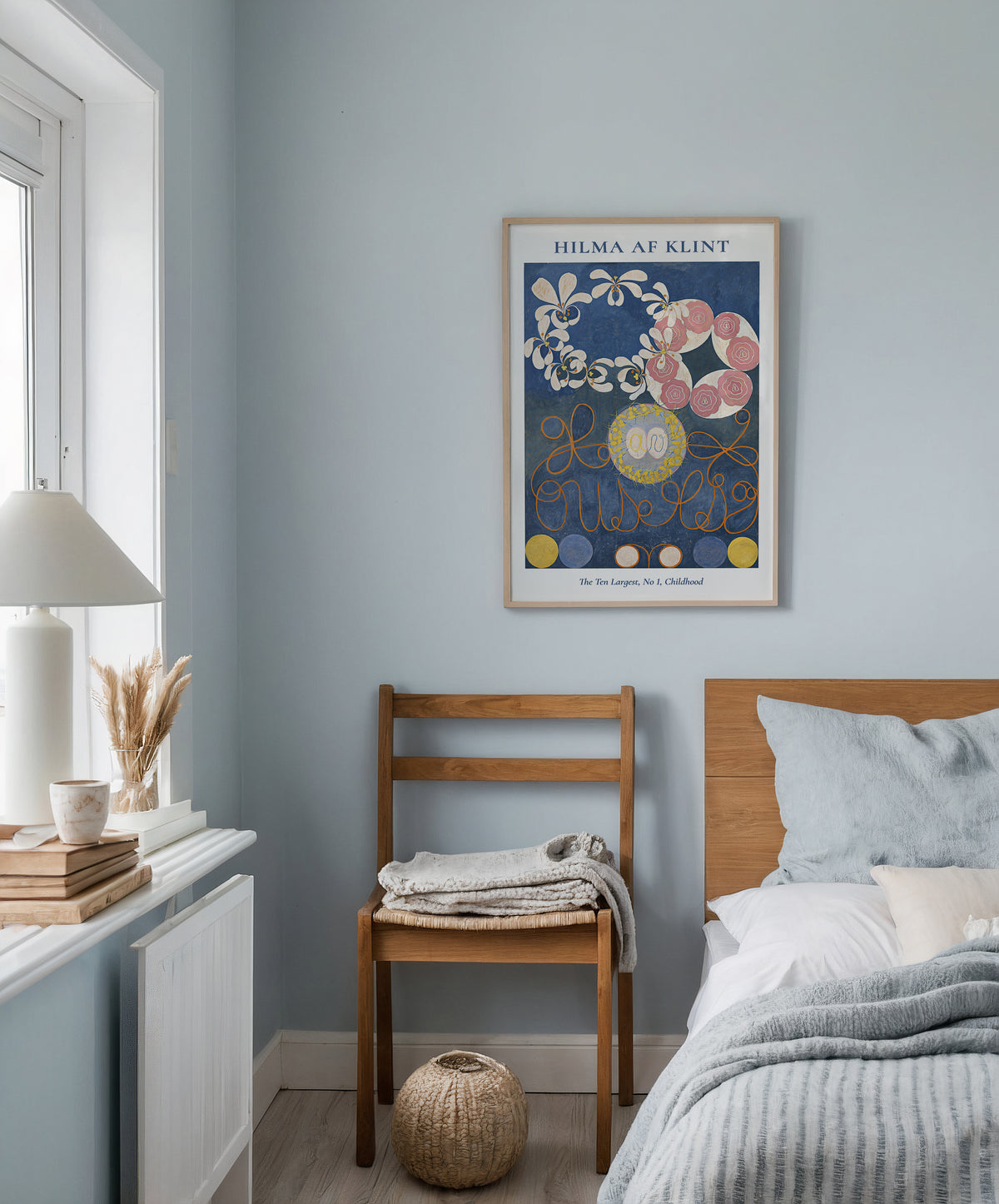 Väggmockup med Hilma af Klint The Ten – köp enkelt hos Bozetto affisch i hög kvalitet