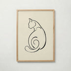 Feline Curl Poster med ekram