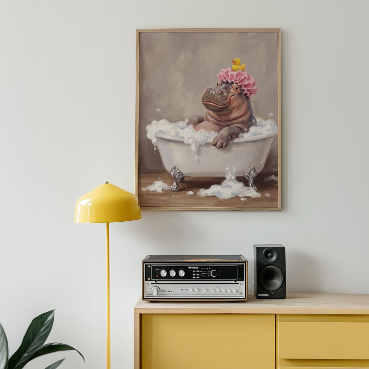 Hippo Bubble Bath Poster – i rum 1